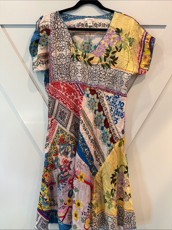 Sundance Dresses & Skirts - Sundance Multicolor Patchwork V-Neck Mini Dress